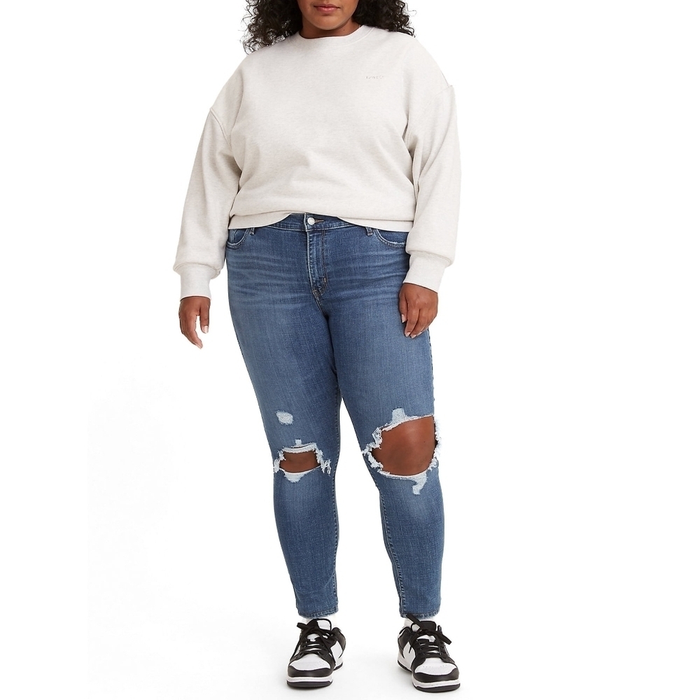 Levi's 711 mid rise skinny distressed jeans 20w